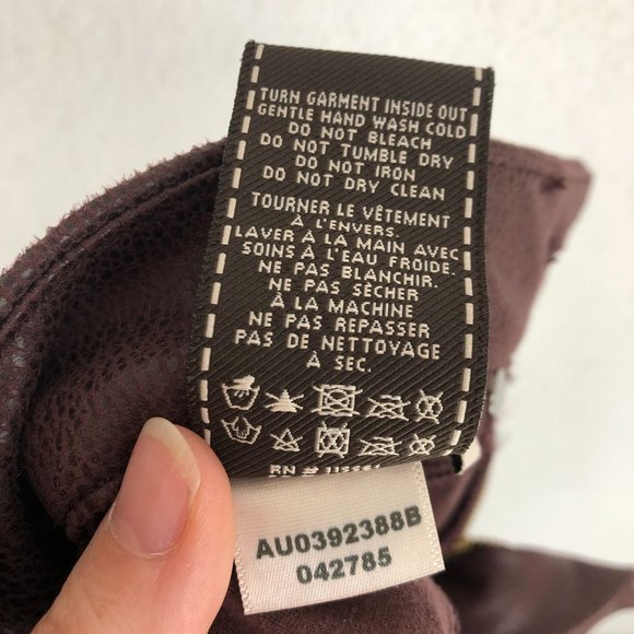 7FAMK Dark Purple Textured Skinny Pants Sz 24 - Picture 10 of 10